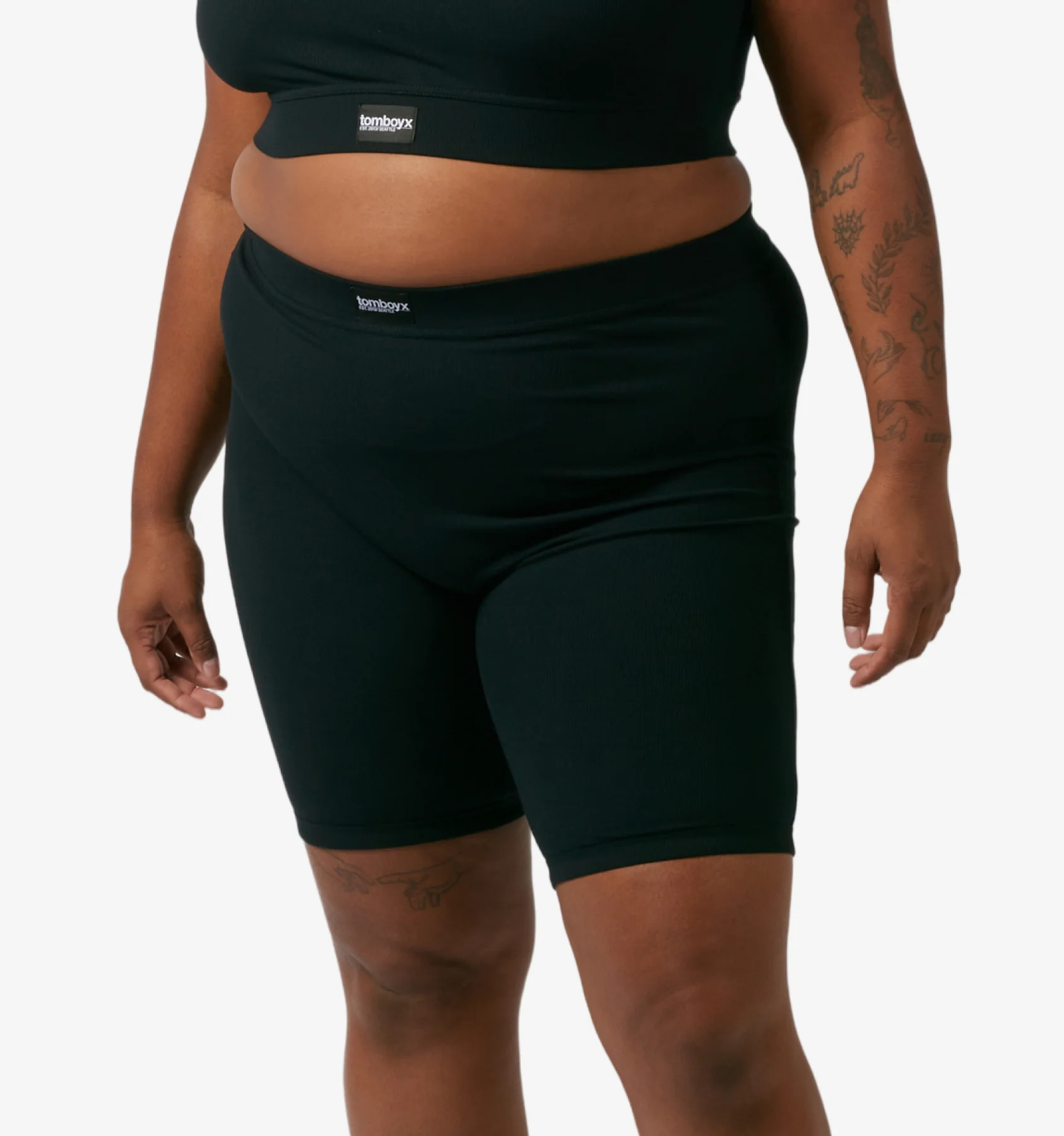 Bamboo Rib 9" Boxer Briefs - Black - Image 3