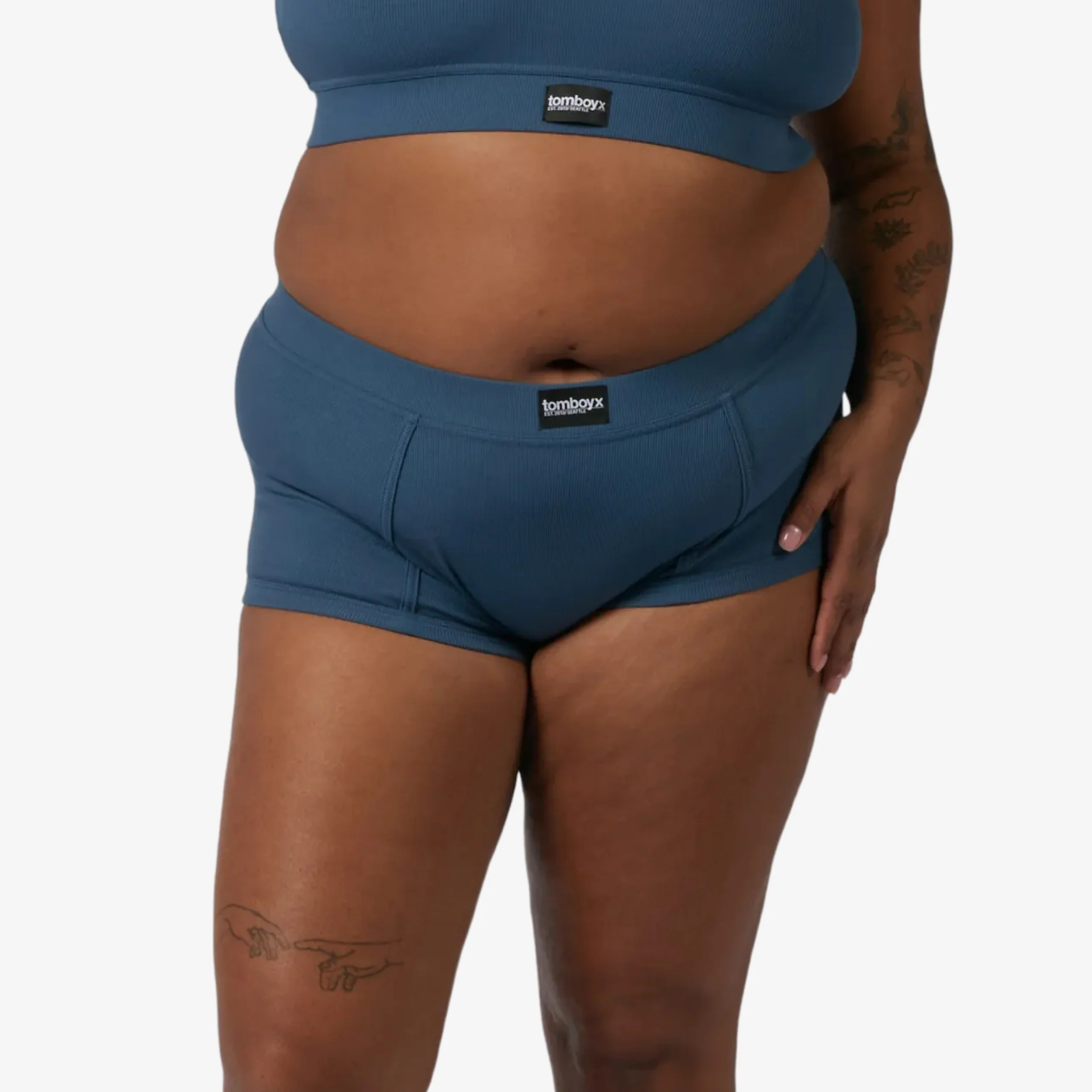 Bamboo Rib Boy Shorts - Bering Sea - Image 3