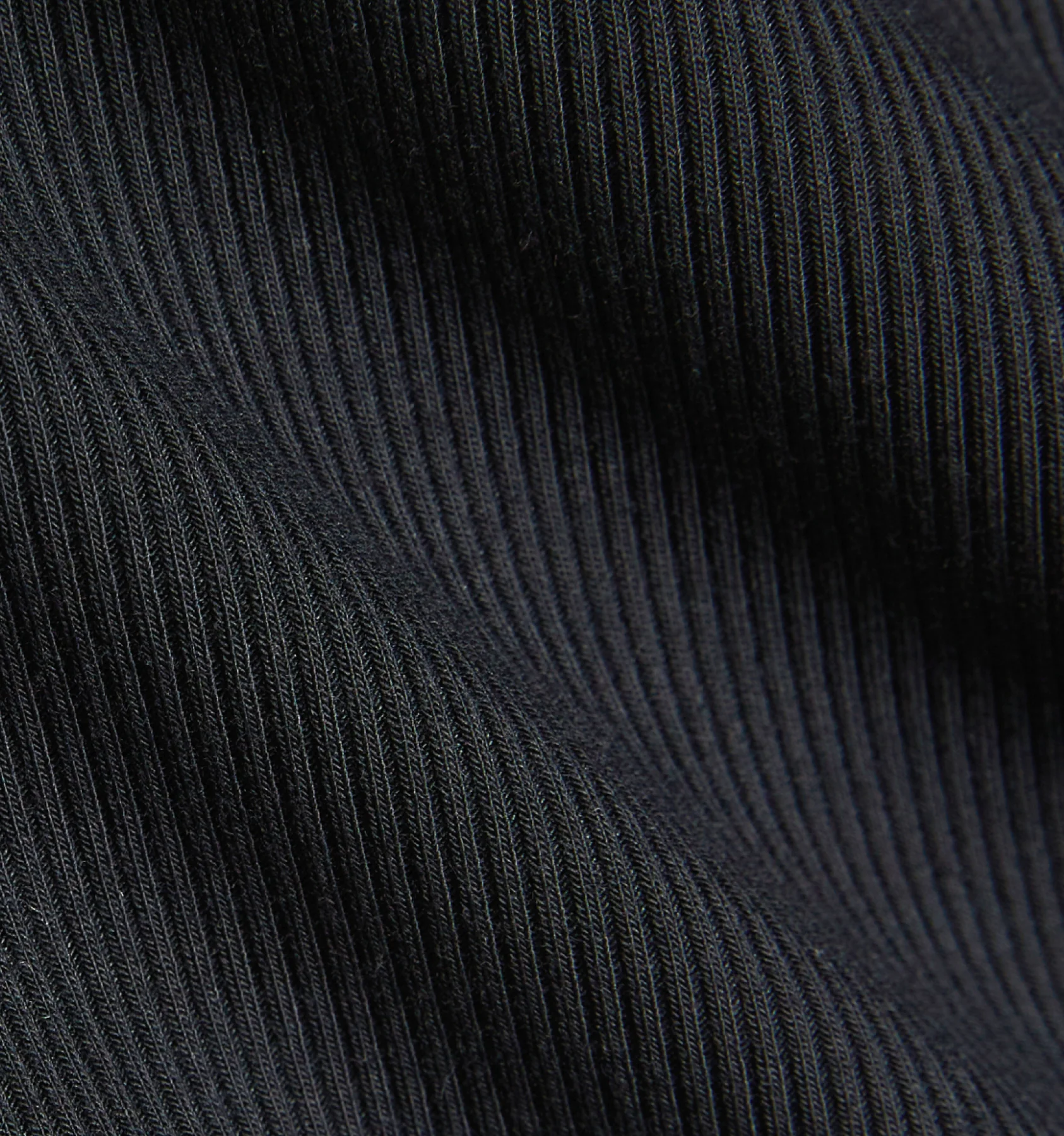 Bamboo Rib Drawstring Jogger - Black - Image 2