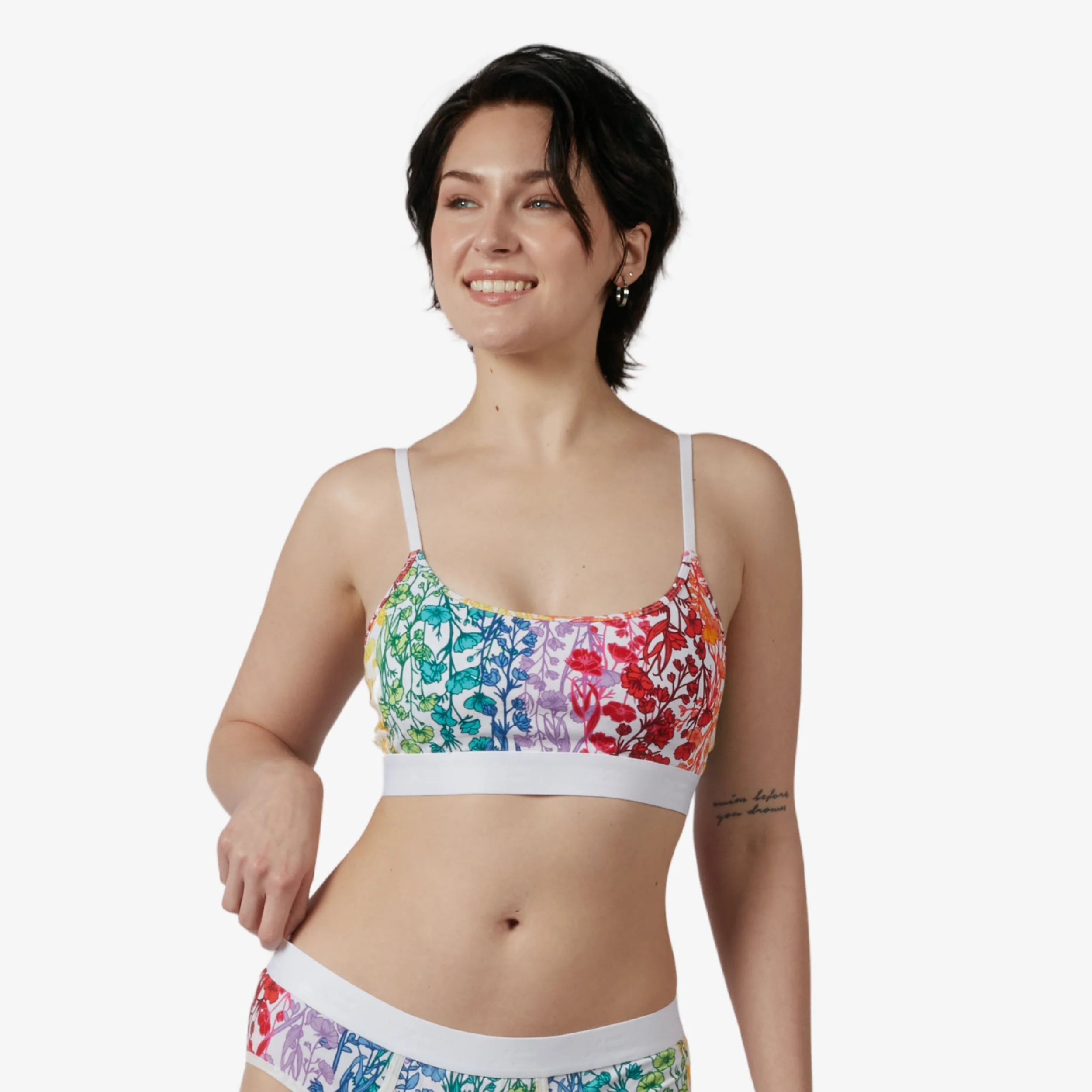 Low Cut Soft Bra - Enchanted Vines - Image 5