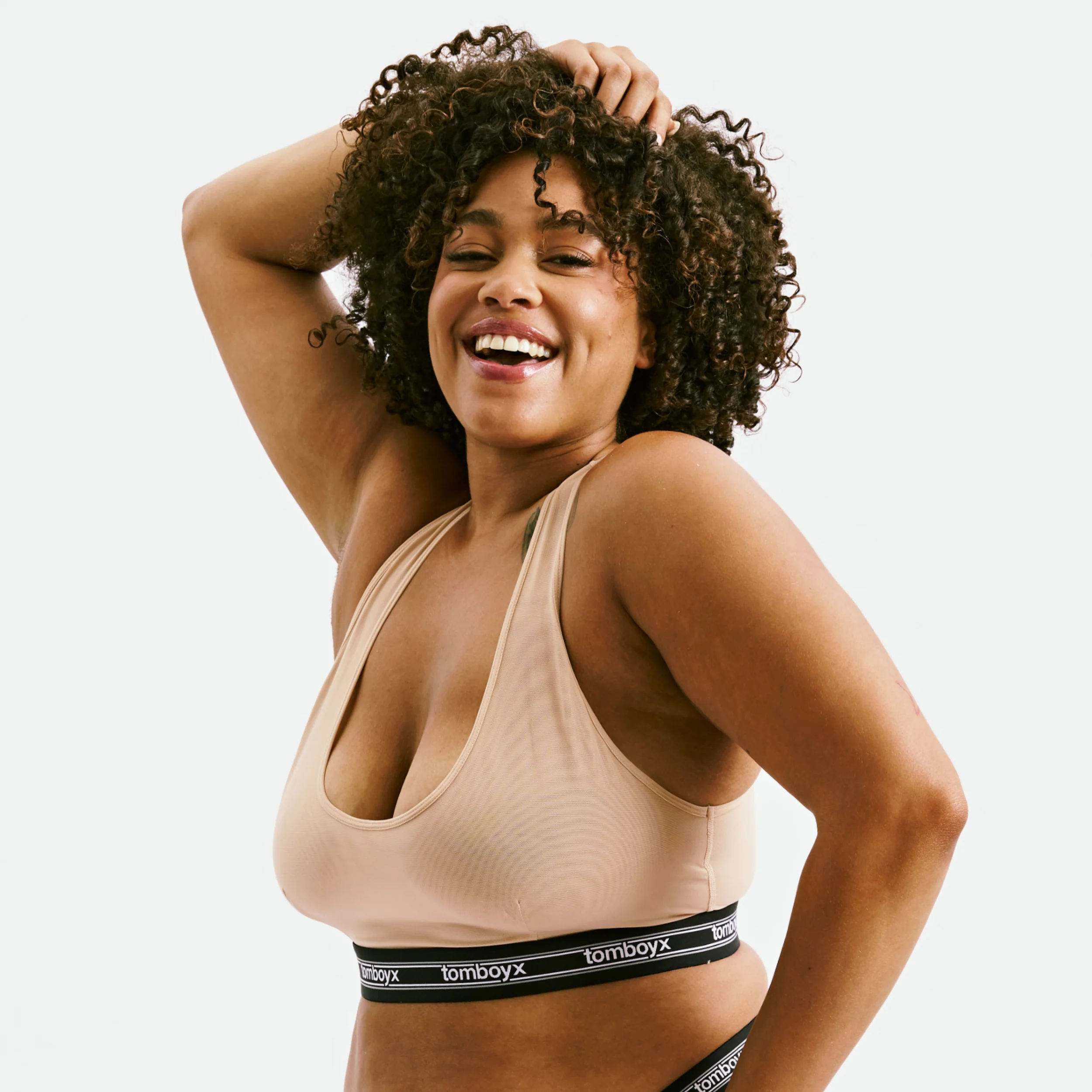 Powermesh Bralette - Chai - Image 7
