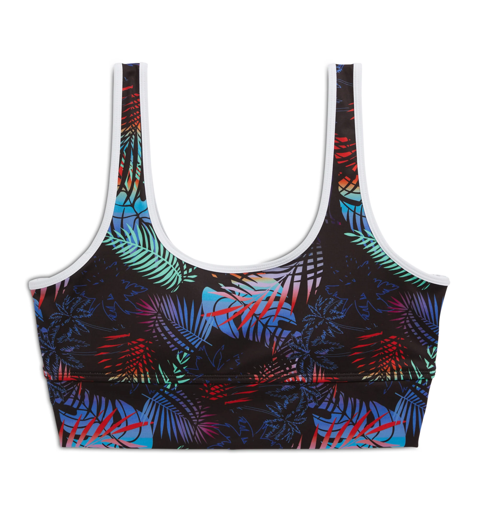 Swim Straight Up Longline Top - Palm Dreams