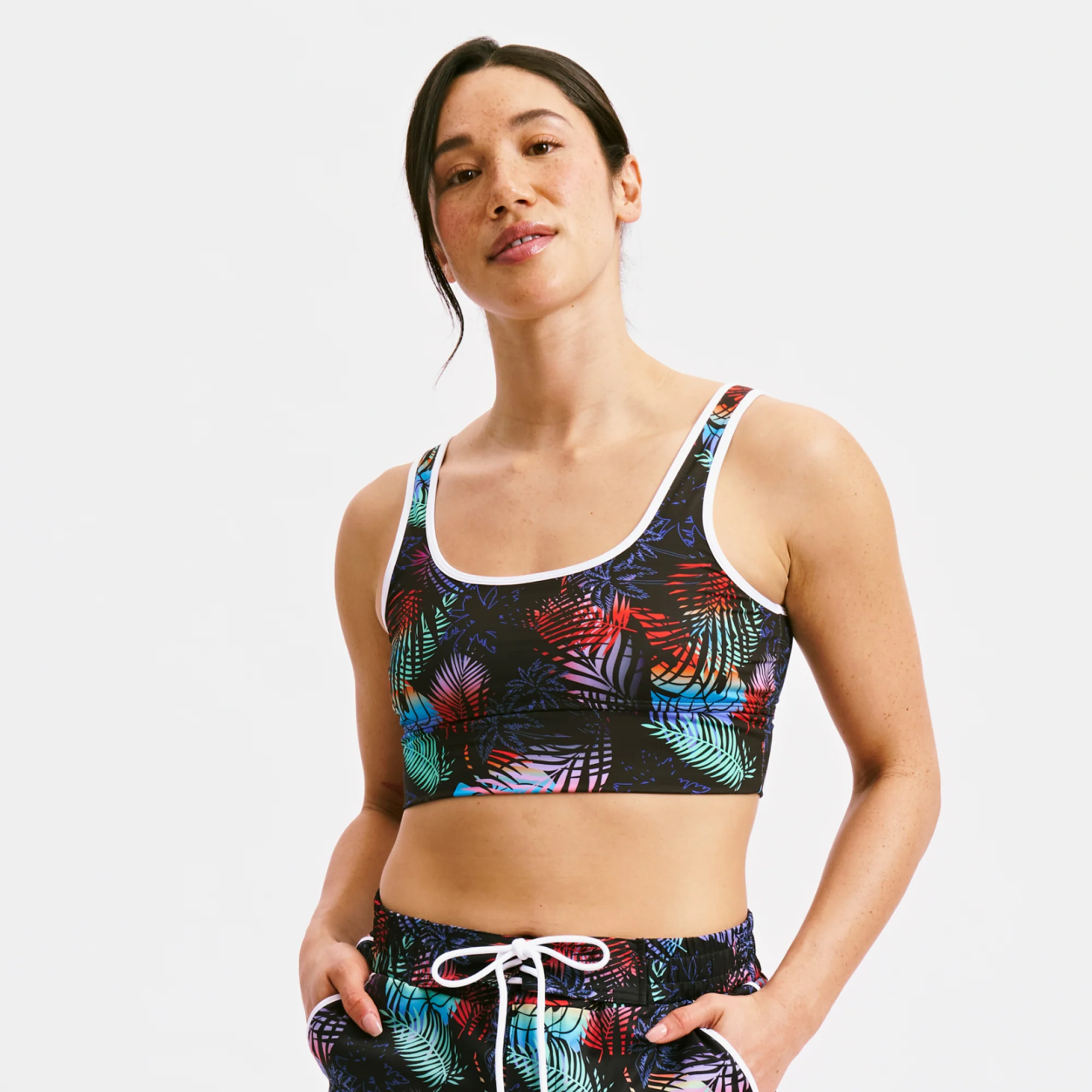 Swim Straight Up Longline Top - Palm Dreams - Image 3