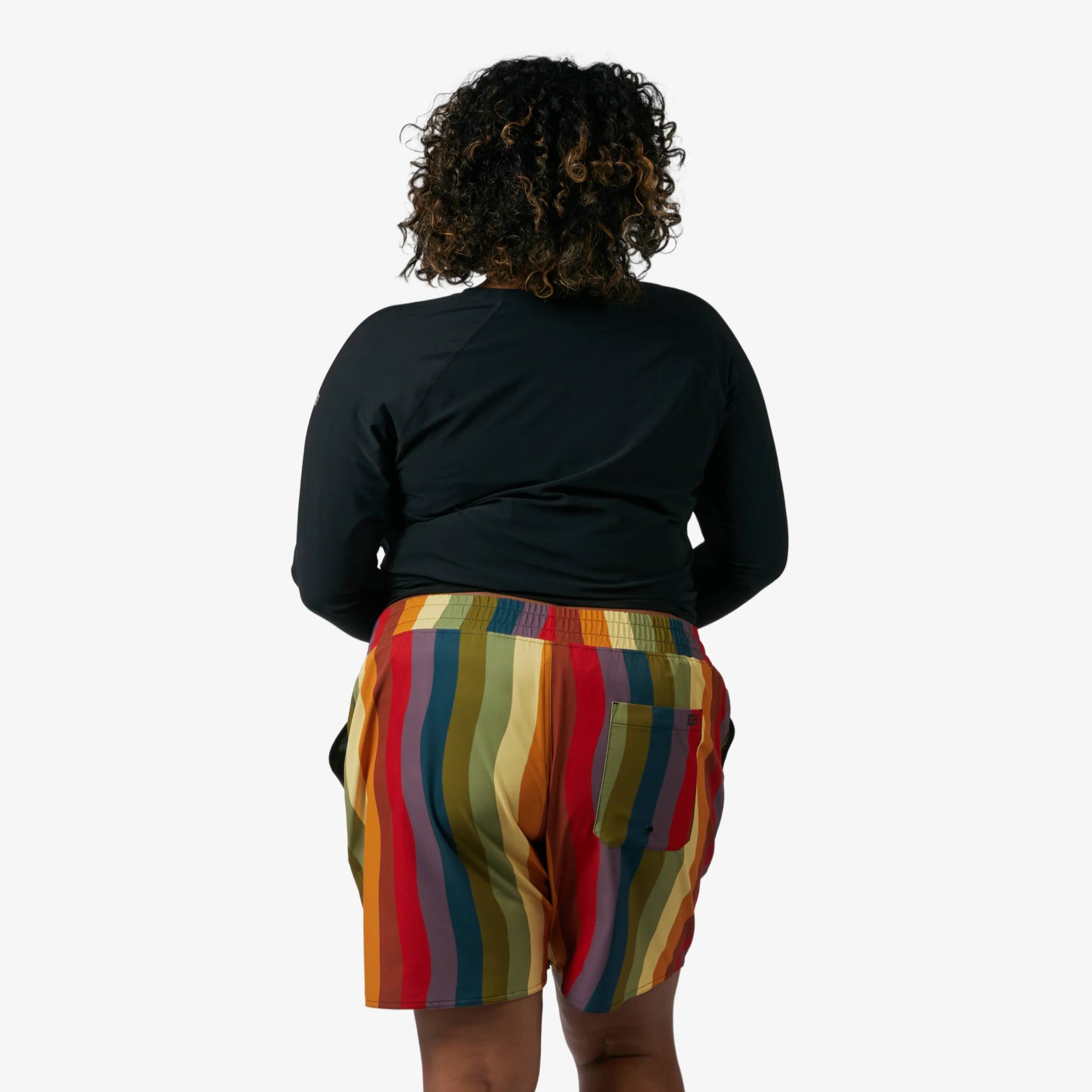 Swim 7" Heritage Board Shorts Light Weight - Rainbow Wave - Image 6