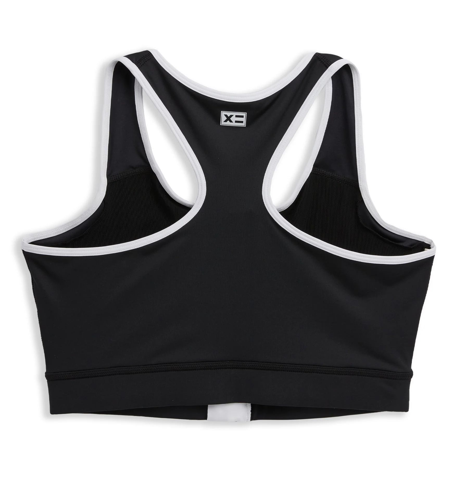 Swim Racerback Zip Compression Top - Black Novelty - Image 2